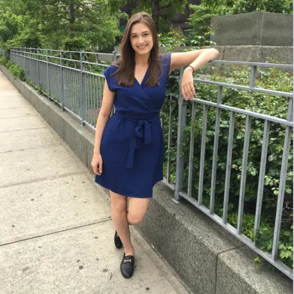 Everlane GoWeave Short-Sleeve Mini Wrap Dress - Picture 6 of 6